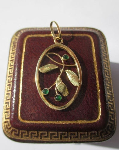 Pendentif Pendentif Art Nouveau gui porte bonheur 58 Facettes