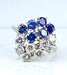 Bague 53 Bague Bouquet or blanc saphirs et diamants 58 Facettes AB455 bis