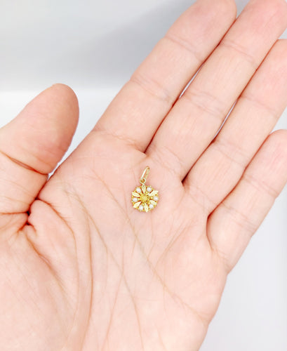 Pendentif Pendentif fleur antique en or 18k et perles (circa 1900) 58 Facettes A06540