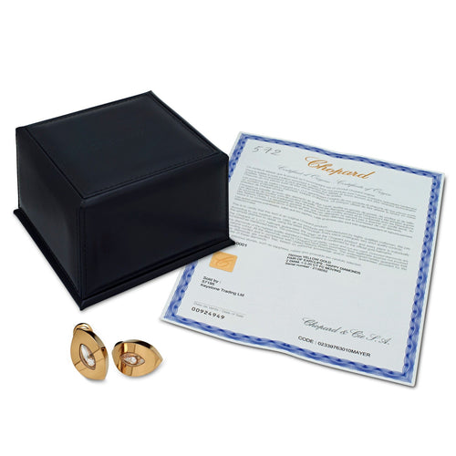 Boucles d'oreilles CHOPARD - Paire Boucles d'oreilles Happy Diamonds or jaune diamants 58 Facettes