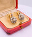 Boucles d'oreilles Paire de dormeuses or, platine, diamants 58 Facettes