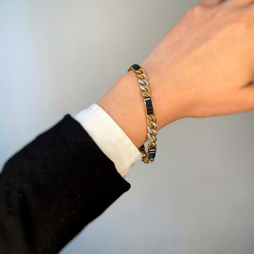 Bracelet Bracelet - Or, saphirs & diamants 58 Facettes 230167R