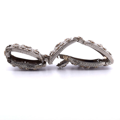 Bracelet Bracelet Antique Deco, en platine avec diamants 58 Facettes