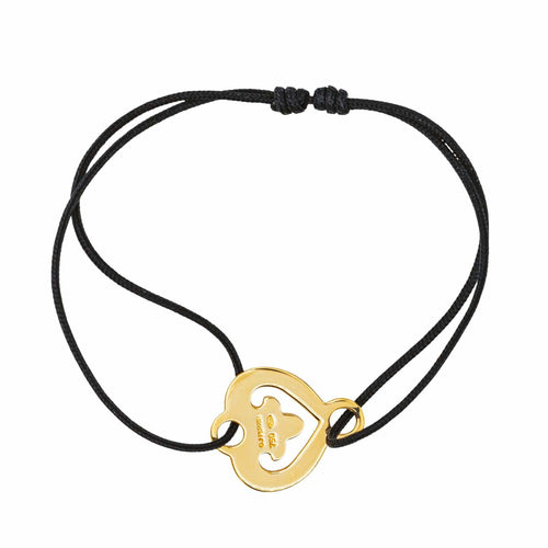 Bracelet O.J. Perrin Bracelet Cordon Cœur Légende Or jaune 58 Facettes 4263951RV