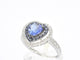 Bague 54 Bague en or blanc avec diamants et tanzanite 58 Facettes 2326