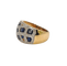 Bague 56 Bague Bandeau or jaune diamants saphirs 58 Facettes