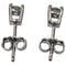 Boucles d'oreilles Boucles d'oreilles clous classiques avec diamant naturel, taille brillant, or blanc 58 Facettes Q406B