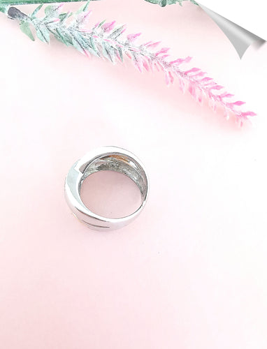 Bague 54.5 Bague Croisée Diamants Blancs et noirs 58 Facettes AA 1575