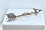 Broche Broche flèche or jaune et argent, diamants poire et ronds, vers 1880 58 Facettes AB441