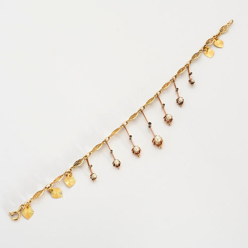 Bracelet Bracelet 3 ors et perle 58 Facettes LP525