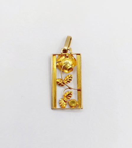 Pendentif Pendentif art déco trois or jaune et perle 58 Facettes B01005