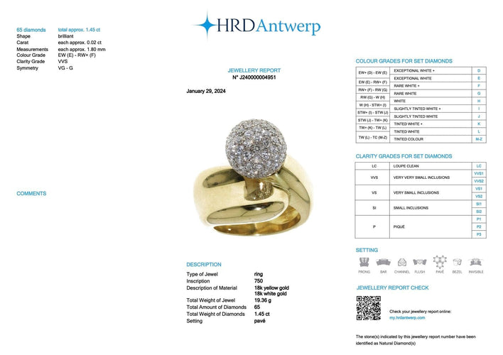 Bague 55.5 Bague rétro or jaune avec diamants 58 Facettes