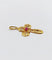 Pendentif Pendentif croix vintage or jaune finement travaillée ornée d'un rubis 58 Facettes A04922