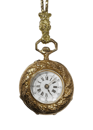 Montre Montre de col émaillé et sa chaîne en or jaune 58 Facettes 226