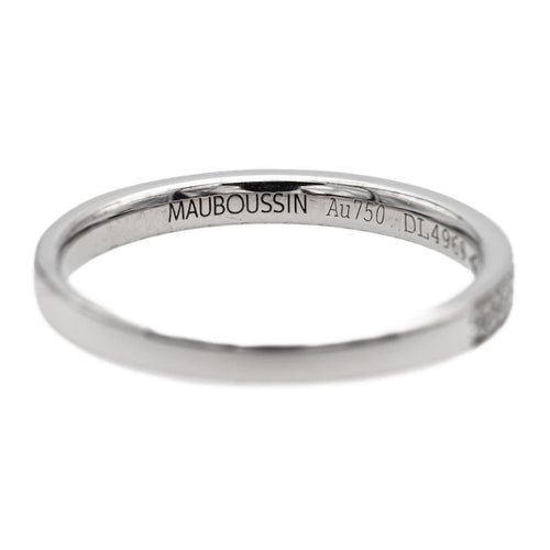 Bague 50 Mauboussin Bague Demi alliance Lovissime aussi Or blanc Diamant 58 Facettes 1155593CN