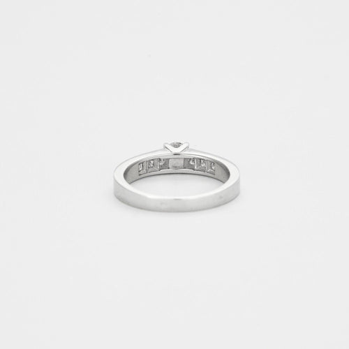 Bague Solitaire or blanc diamant 58 Facettes a definir