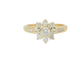 Bague 53 Bague marguerite en or jaune et diamants 58 Facettes 33442