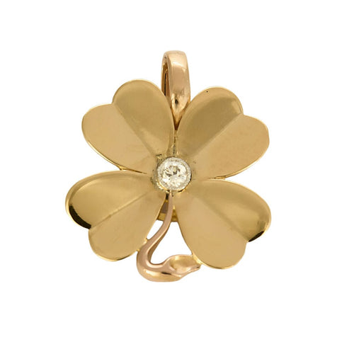 Pendentif Pendentif Porte Bonheur en or jaune, or rose et diamants 58 Facettes HAV0960