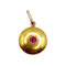 Pendentif Pendentif cible art déco or jaune et rubis serti étoilé 58 Facettes A05694