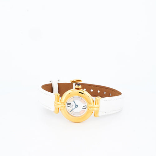 Montre Cartier - Montre Must Colisée - Ivory trinity dial 58 Facettes