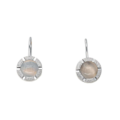 Boucles d'oreilles Chaumet Boucles d'oreilles Dormeuses Class One Croisière Or blanc Pierre de lune, Diamant 58 Facettes 4552100CN