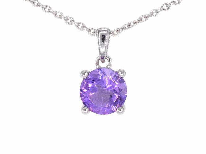 Pendentif Pendentif en or blanc avec améthyste 58 Facettes 2193