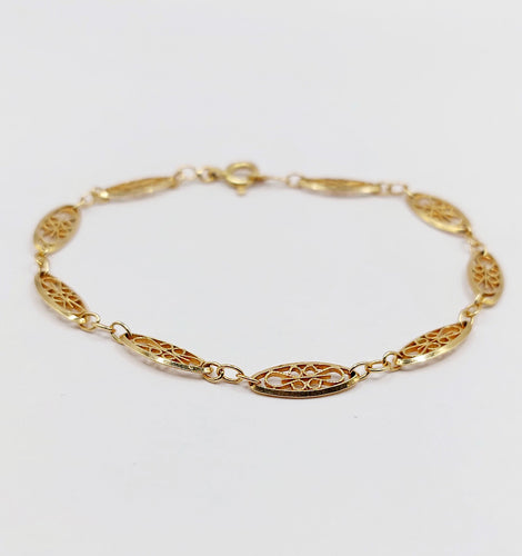 Bracelet Bracelet vintage or 18k mailles filigranées 58 Facettes A06313