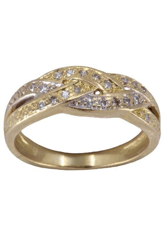 Bague 51 Bague moderne entrelacée diamants 58 Facettes 086781