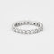 Bague 55 Alliance dite américaine en or gris et diamants 58 Facettes 127210119557