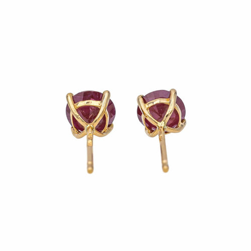 Boucles d'oreilles Boucles d'oreilles Puces Or jaune Rubis 58 Facettes 4021228RV