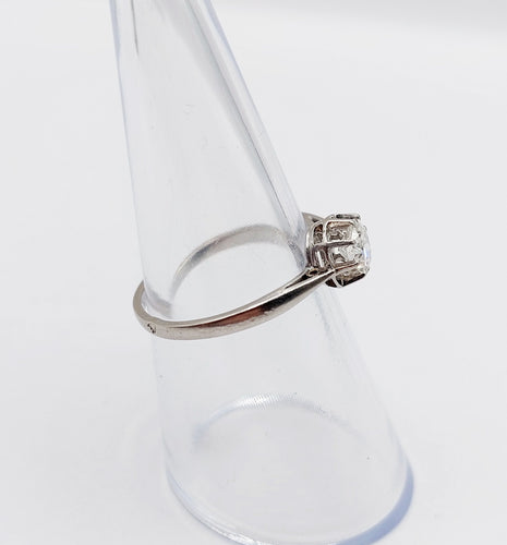 Art deco -sormus Solitaire Platina, vanhan mallinen timantti 0,43 karaattia (noin 1930) 