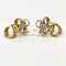 Boucles d'oreilles Boucles d'oreilles vintage noeuds or jaune et diamants 58 Facettes