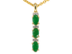 Pendentif Gold pendant with diamonds and emerald 58 Facettes 2141