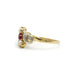 Bague Bague or jaune diamants, perles rubis 58 Facettes 240042SP