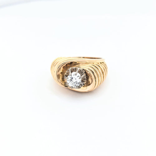 Bague 55 Bague en or jaune et diamant 58 Facettes 30295