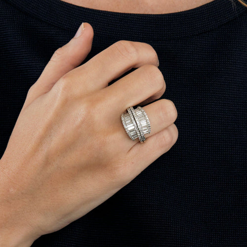 Bague 53 Bague Les Deux Mondes 58 Facettes LP674/10