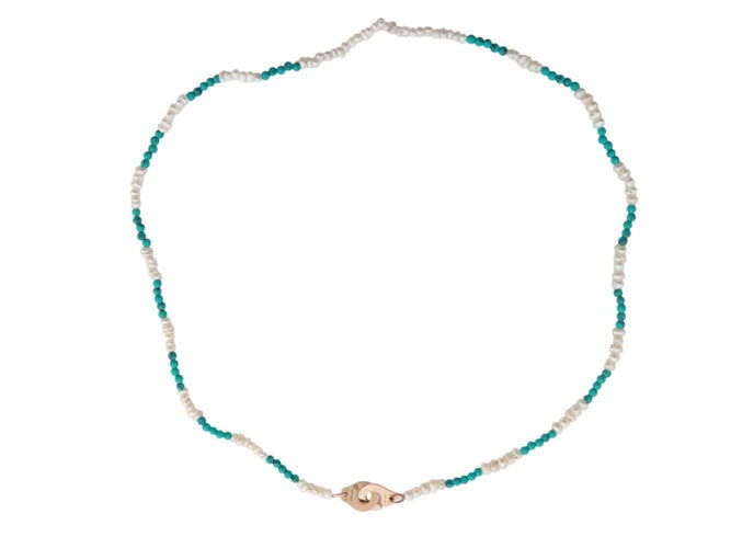 Collier collier pendentif DINH VAN menottes r8 en or rose 18k   links 58 Facettes 272256