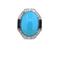 Bague Bague en or blanc avec turquoise et onyx 58 Facettes