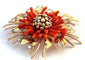 Broche Broche or jaune Corail de Sardaigne, années 50. 58 Facettes 185718