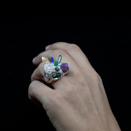 Bague 51.5 Création, bague "nature" 58 Facettes 238055