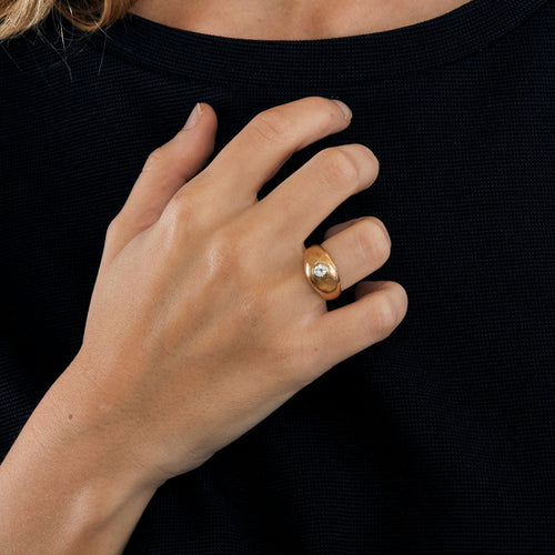 Bague 53.5 Bague or jaune diamant 58 Facettes LP620/12