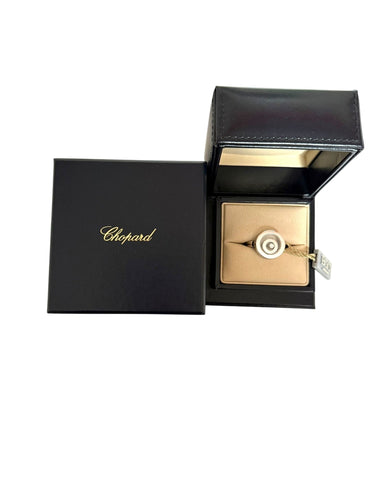 Bague 57 CHOPARD - Bague avec diamants Happy Spirit Or blanc 58 Facettes
