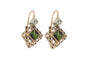 Boucles d'oreilles Paire de boucles d'oreilles en or jaune, tourmalines et diamants, milieu du XXe siècle 58 Facettes 10190-6