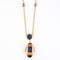 Collier Atelier Georges Lenfant - Exceptionnel Collier en or jaune lapis lazuli ,jade, nephrite, corail et onyx. 58 Facettes 58FC9