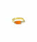 Bague 59.5 Bague Or Corail Et Diamants 58 Facettes
