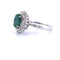 Bague 56 BAGUE EN OR BLANC 18 KT avec émeraude de 1,80 ct et diamants 58 Facettes