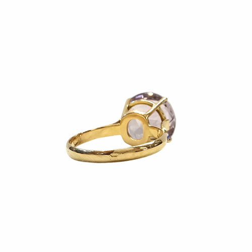 Bague 61 Bague en or jaune et amethyste naturelle 58 Facettes CAE-RI-RD-YGAM
