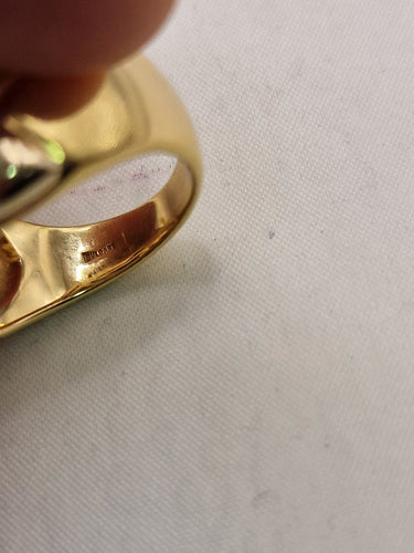 Bvlgari - Inel Piramide din aur alb și galben și cuarț citrin 