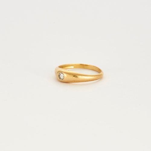 Bague 52 Chevalière or jaune Diamant 58 Facettes LP555/10