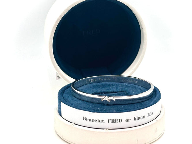 Bracelet BRACELET JONC FRED OR BLANC 58 Facettes M9101